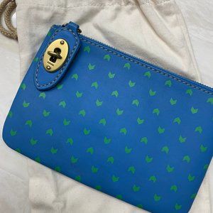 Beautiful Blue Leather Clutch